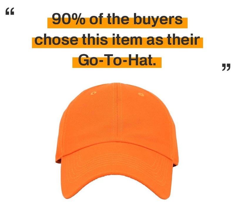 KBETHOS KB-LOW ORG Classic Cotton Dad Hat Adjustable Plain Cap. Polo Style Low Profile (Unstructured) (Classic) Orange Adjustable - Image 5